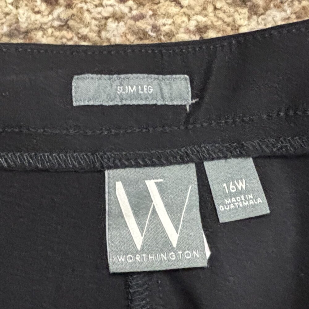 Worthington Slim Leg Dress Slacks - NWT - Women's Size 16W - 2163 - Picture 3 of 4